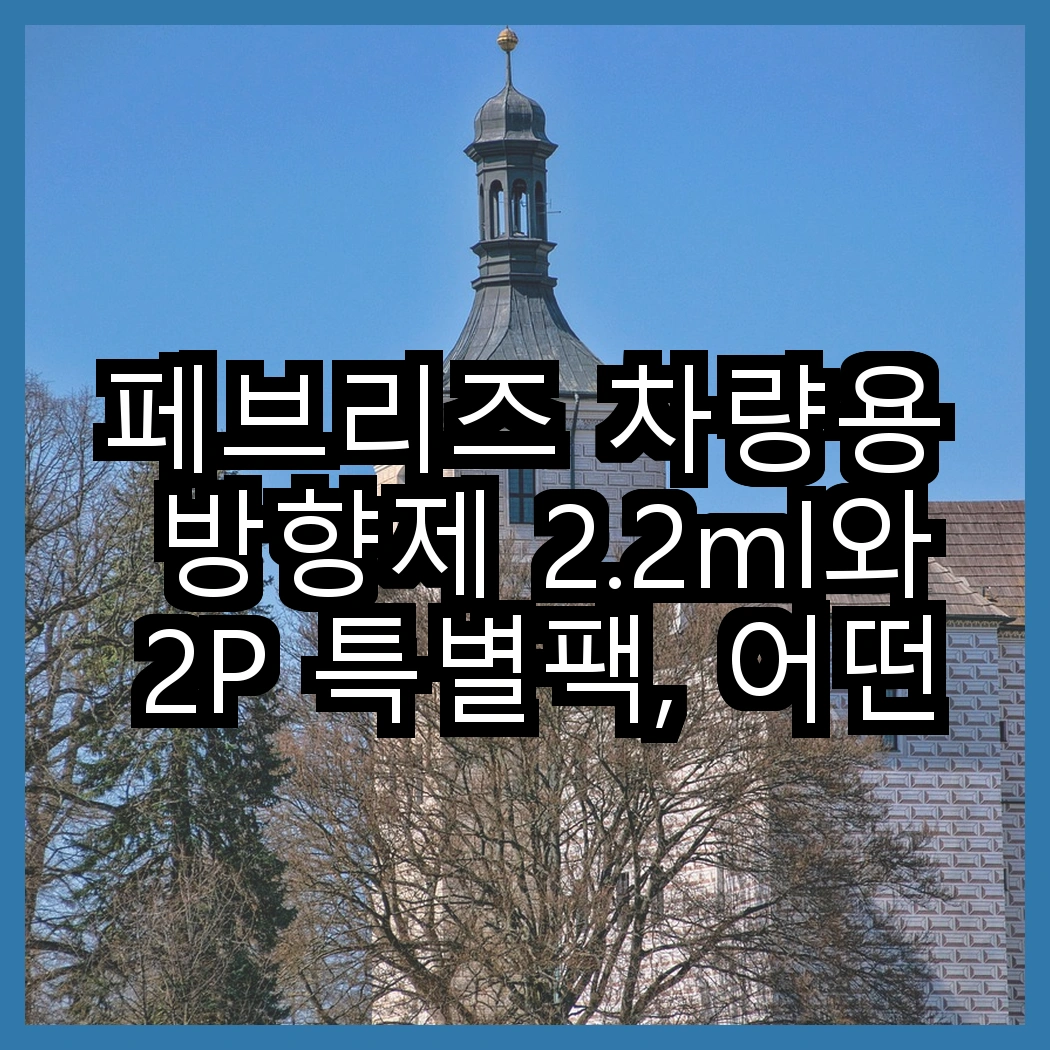 페브리즈 차량용 방향제 2.2ml와 2P 특별팩, 어떤 선택이 더 매력적일까? 썸네일