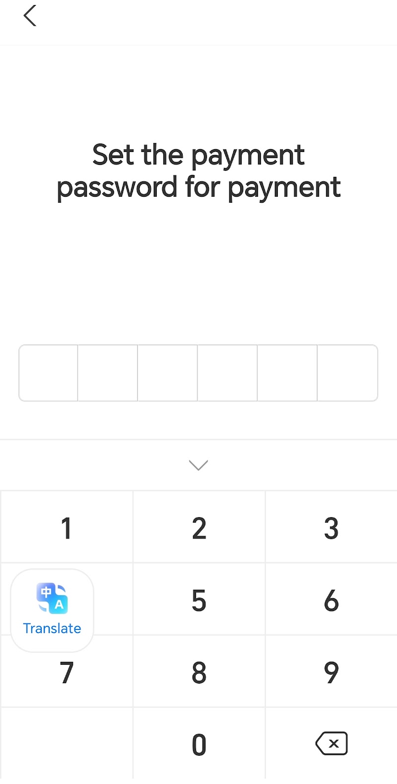 Setting payment password in Alipay
