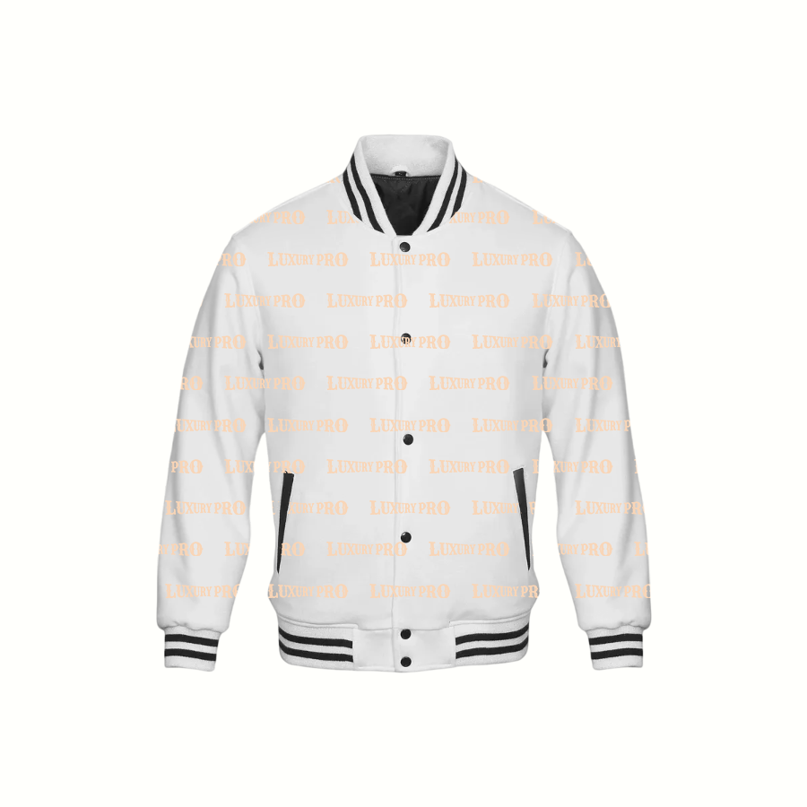 AOP Children's button baseball jacket