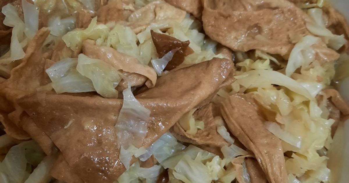 Keto bắp cải xào váng đậu