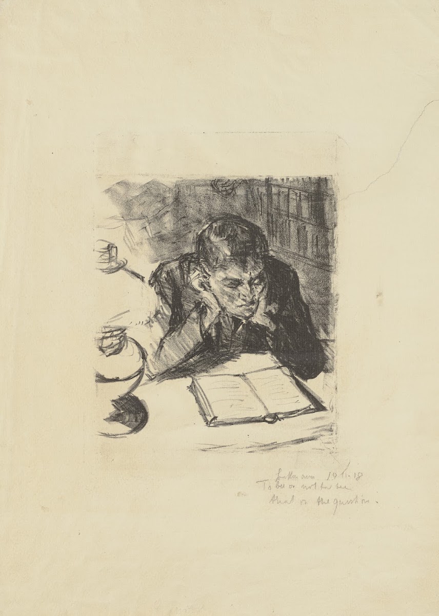 Man Reading II Self Portrait 1912