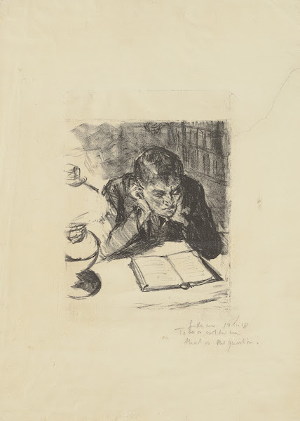 Man Reading II Self Portrait 1912