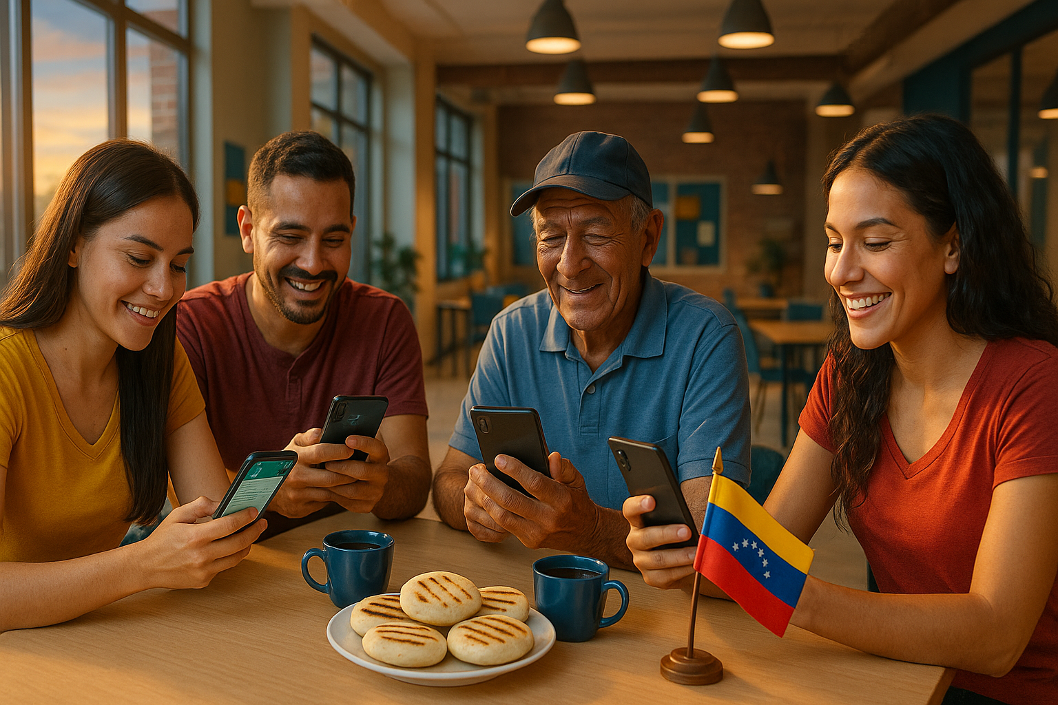 Venezolanos en el exterior organizando apoyo comunitario con teléfonos y comida casera