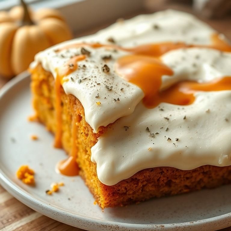 Easy Pumpkin Sheet Cake with Cream Cheese Frosting: Quick, Moist Fall Dessert finished