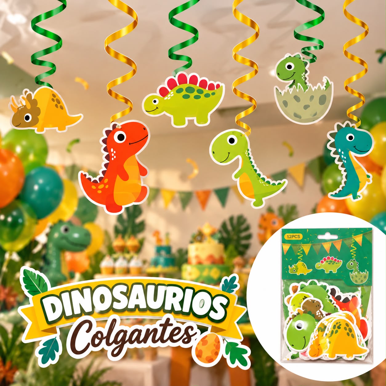 Dinosaurios colgantes decorativos