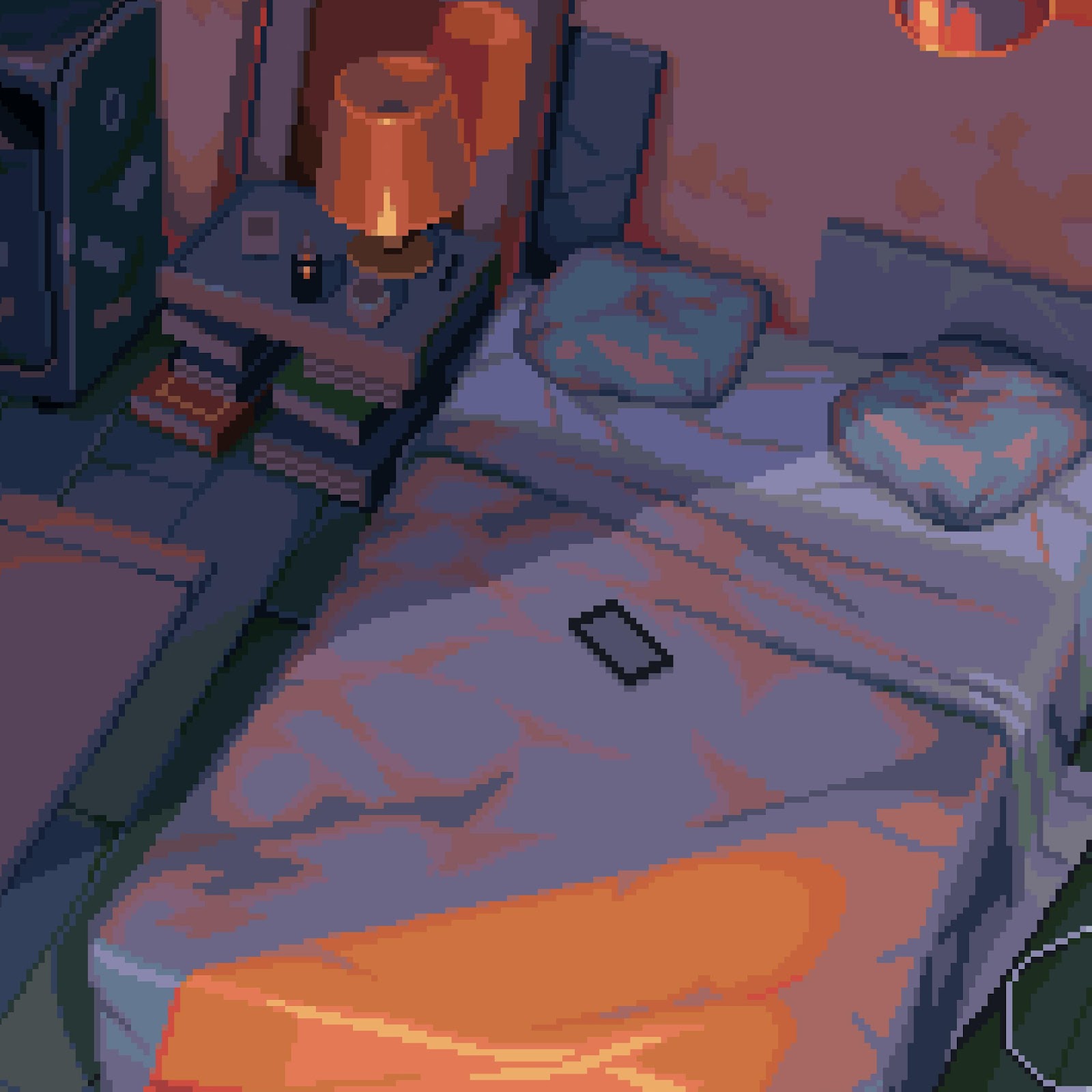 Download Cozy Isometric Bedroom At Sunset 4K iPhone