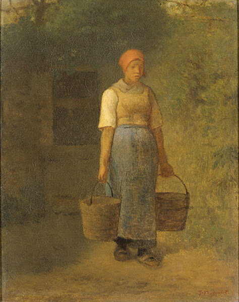 Girl carrying Water c 1855   1860