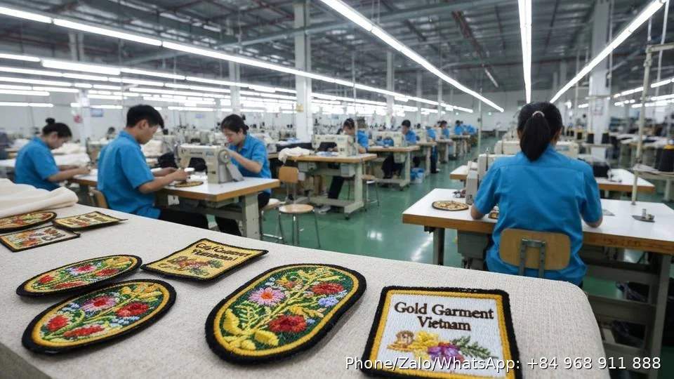 embroidered patches - Gold Garment Vietnam