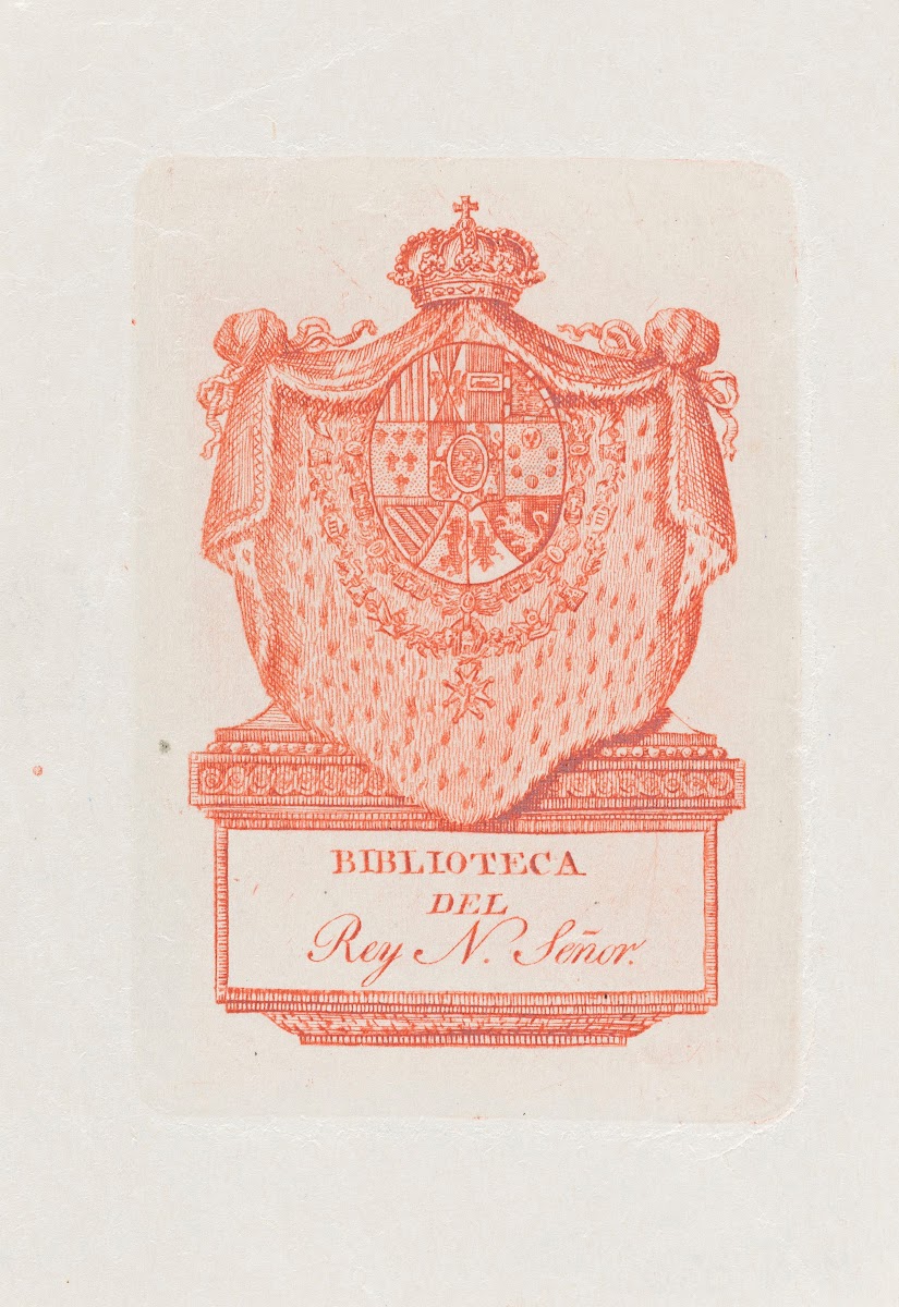 Bookplate Biblioteca del Rey N Senor 1808 1819