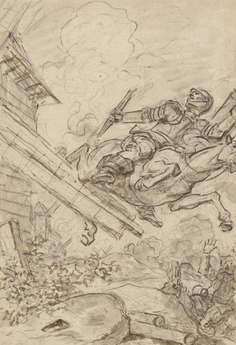 Don Quixote Attacking the Windmill 1780s