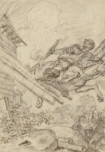 Don Quixote Attacking the Windmill 1780s