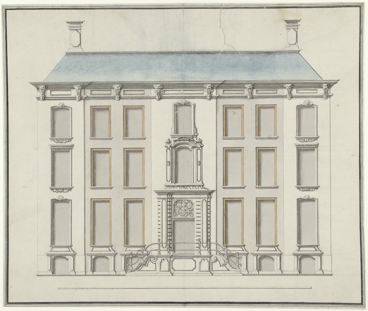 Voornaam woonhuis met hoge stoep 1752   1767