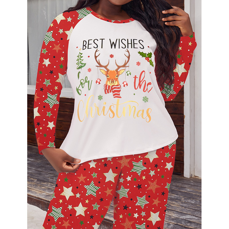 Women's Pajama Set with Long Sleeves, Plus Size