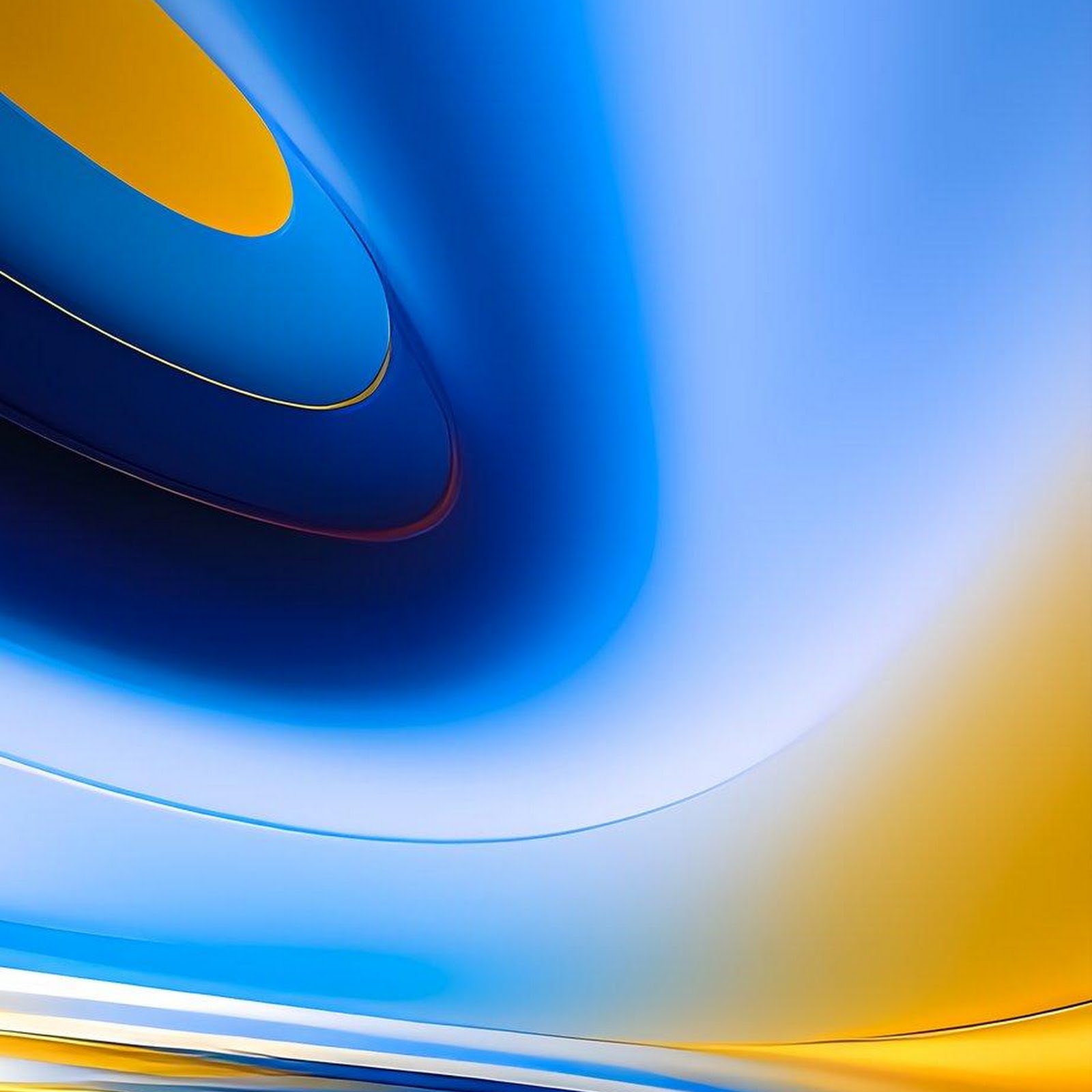 Download Abstract Blue And Yellow Waves iPhone