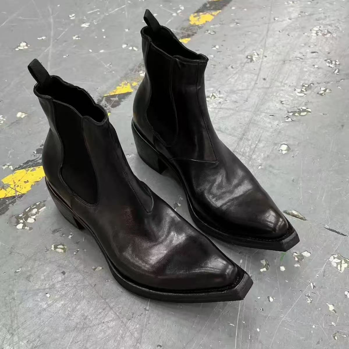 Herren-Chelsea-Boots, Vintage-Stil, Plateau-Sohle