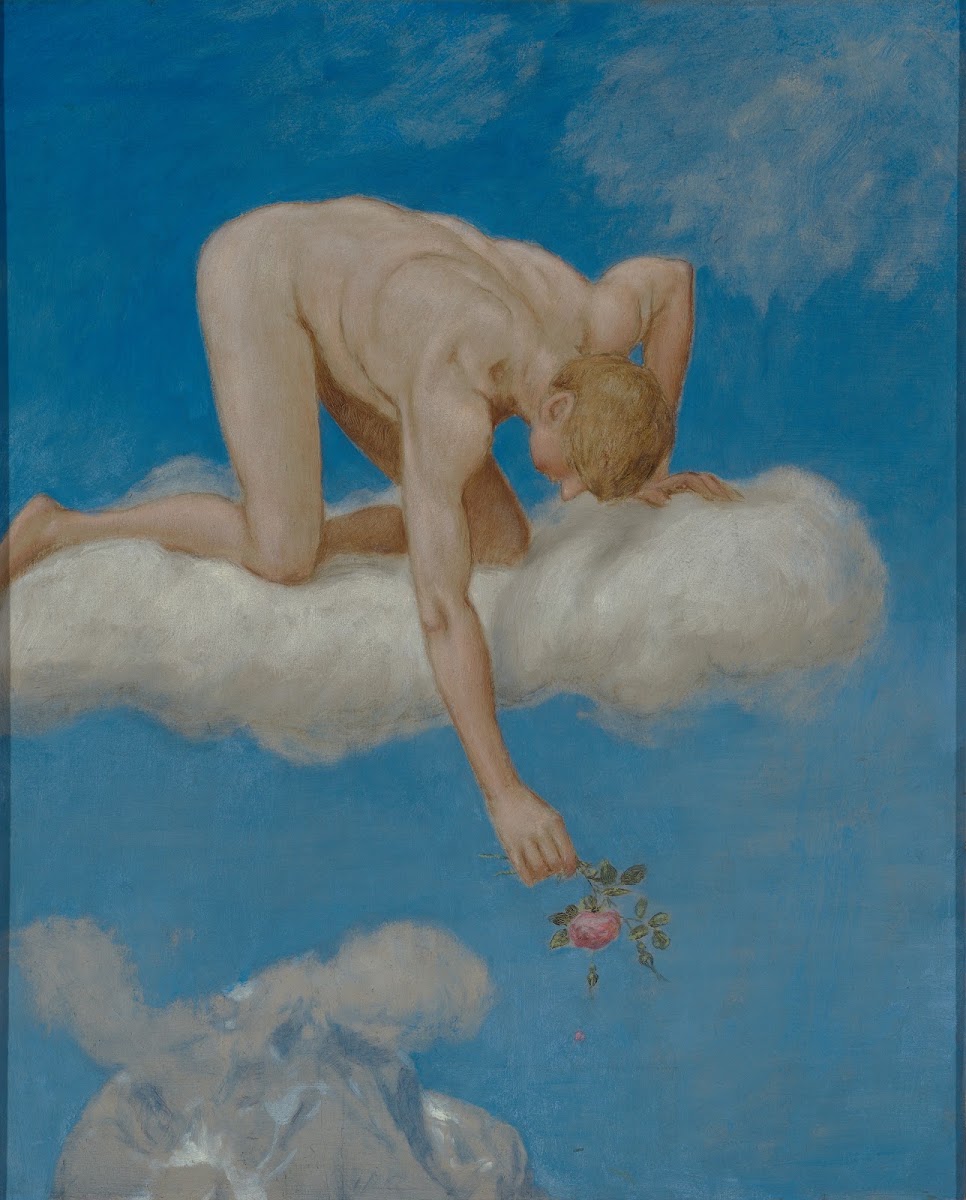 Juni Jüngling mit Rose 1906