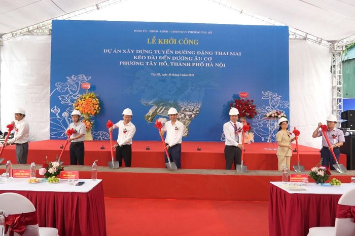 Phường Tây Hồ khởi công dự án đường Đặng Thai Mai kéo dài - Đài Phát thanh và truyền hình Hà Nội