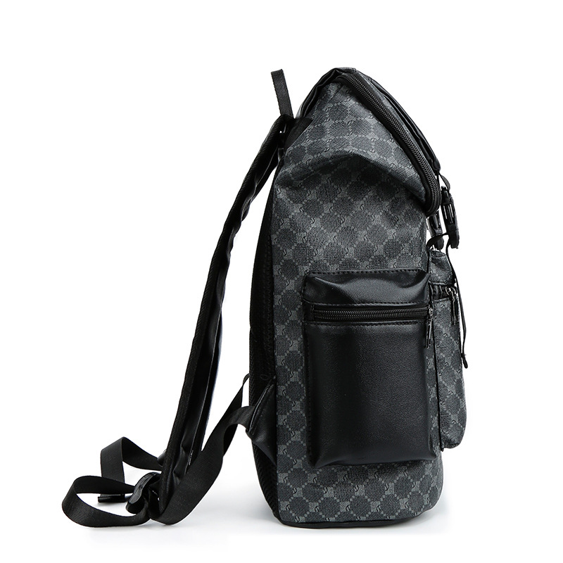 PU backpack, grid pattern, under 20 L