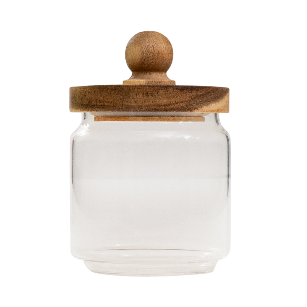 Frasco chico de cristal Sonoma® con tapa de madera