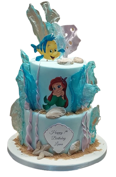 Ariel Mermaid Themed Birthday Cake CB-NC576