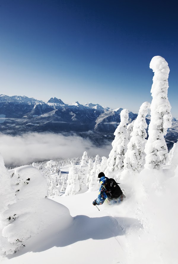 Esquí entre snow ghosts en Revelstoke