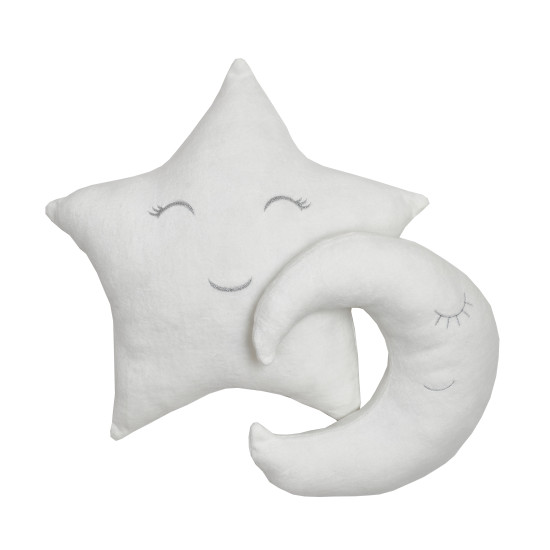Бампер - подушка Twins Місяць і зірочка (2 шт) екрю