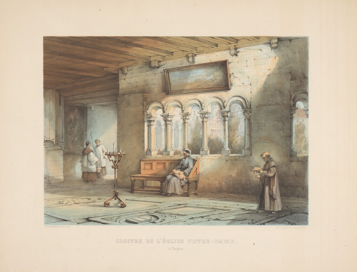 Cloitre de léglise Notre Dame à Tongres 1855