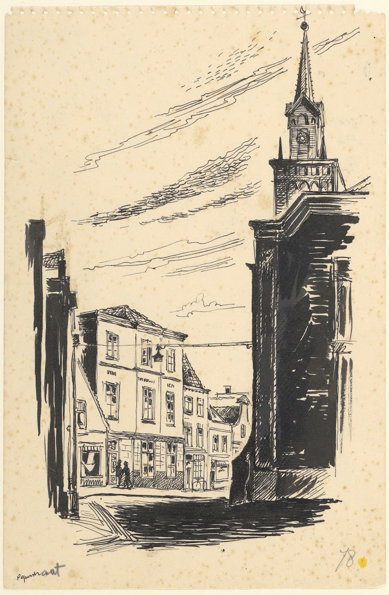 Gezicht in de Peperstraat te Zaandam 1950 1960