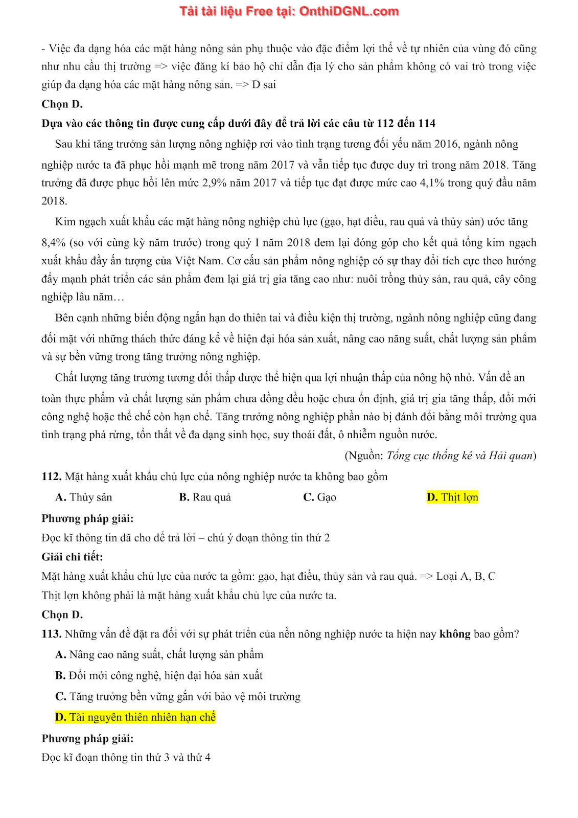 250 bài tập môn Địa Lý - Ôn thi ĐGNL ĐHQG TP HCM Phần 7