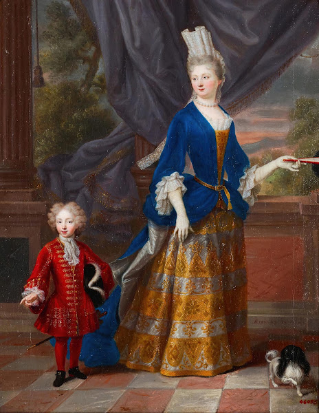 A Portrait Of An Elegant Lady Aged 25 Together With A Young Boy And A Spaniel 17