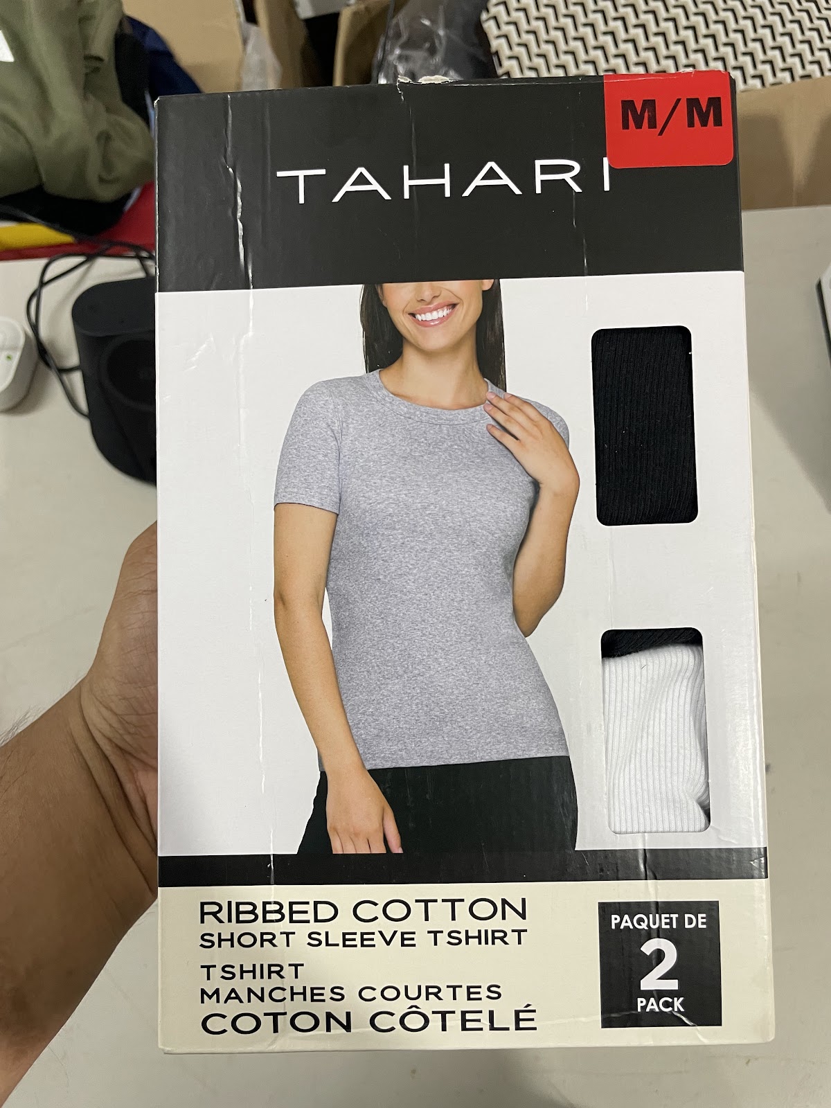 Tahari Shirts 2pack Black White M #1217