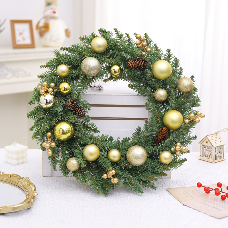 PVC Christmas wreath, modern and simple
