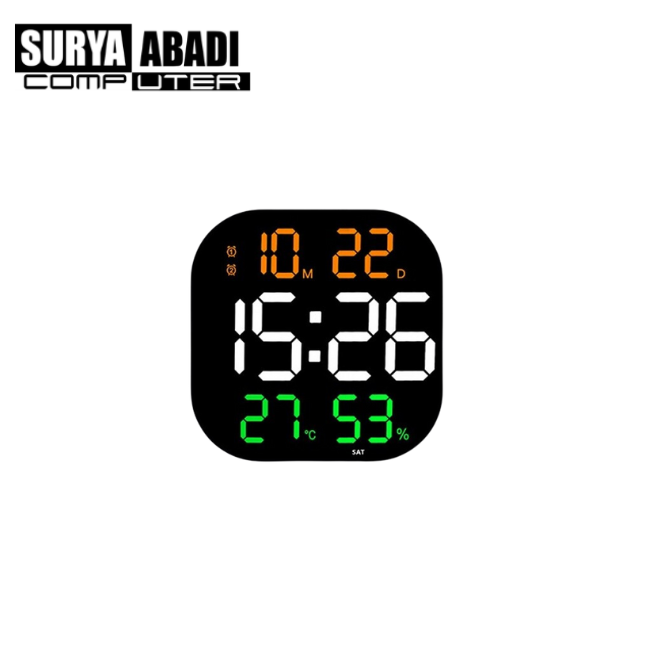 JAM DINDING LED ALARM 6633