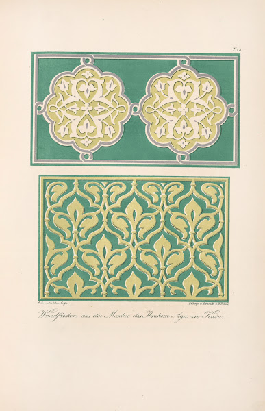 Wandflächen aus der Moschee des Ibrahim Aga zu Kairo 1842