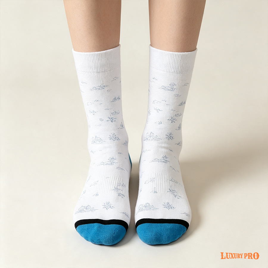 Plain-Stitch Style with Blue Heel
