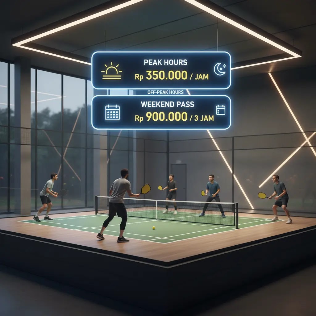 biaya sewa lapangan pickleball dalam ruangan