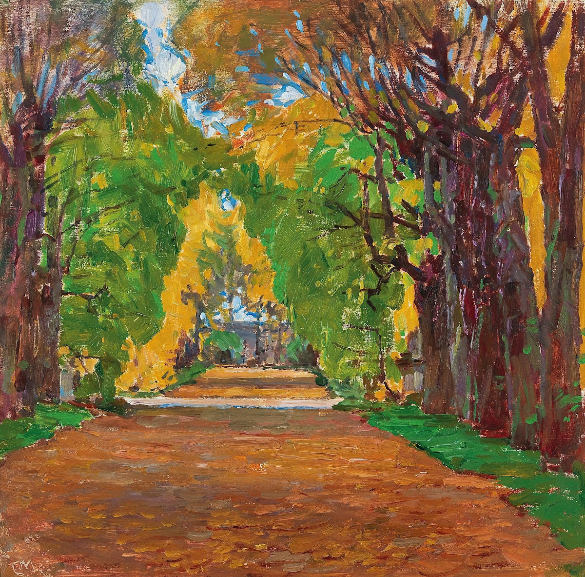 Motiv aus dem Schloßpark in Jevisovice c 1930