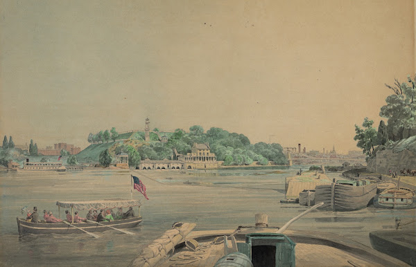 Fairmount Waterworks on the Schuylkill River Philadelphia Pa 1856