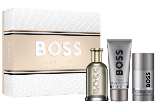 ESTUCHE HUGO BOSS BOTTLED HOMBRE 3PZS 100ML  EDP + GEL DE BAÑO + DESODORANTE