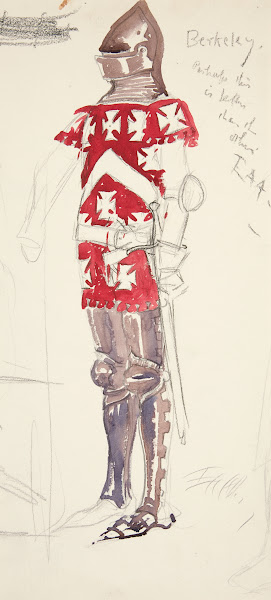 Berkeley costume sketch for Henry Irvings Planned Production of Richard II