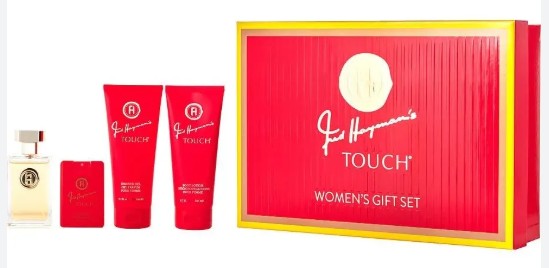 ESTUCHE FRED HAYMAN TOUCH MUJER 4PZS 100ML EDT + 18ML EDT +  CREMA + GEL DE BAÑO