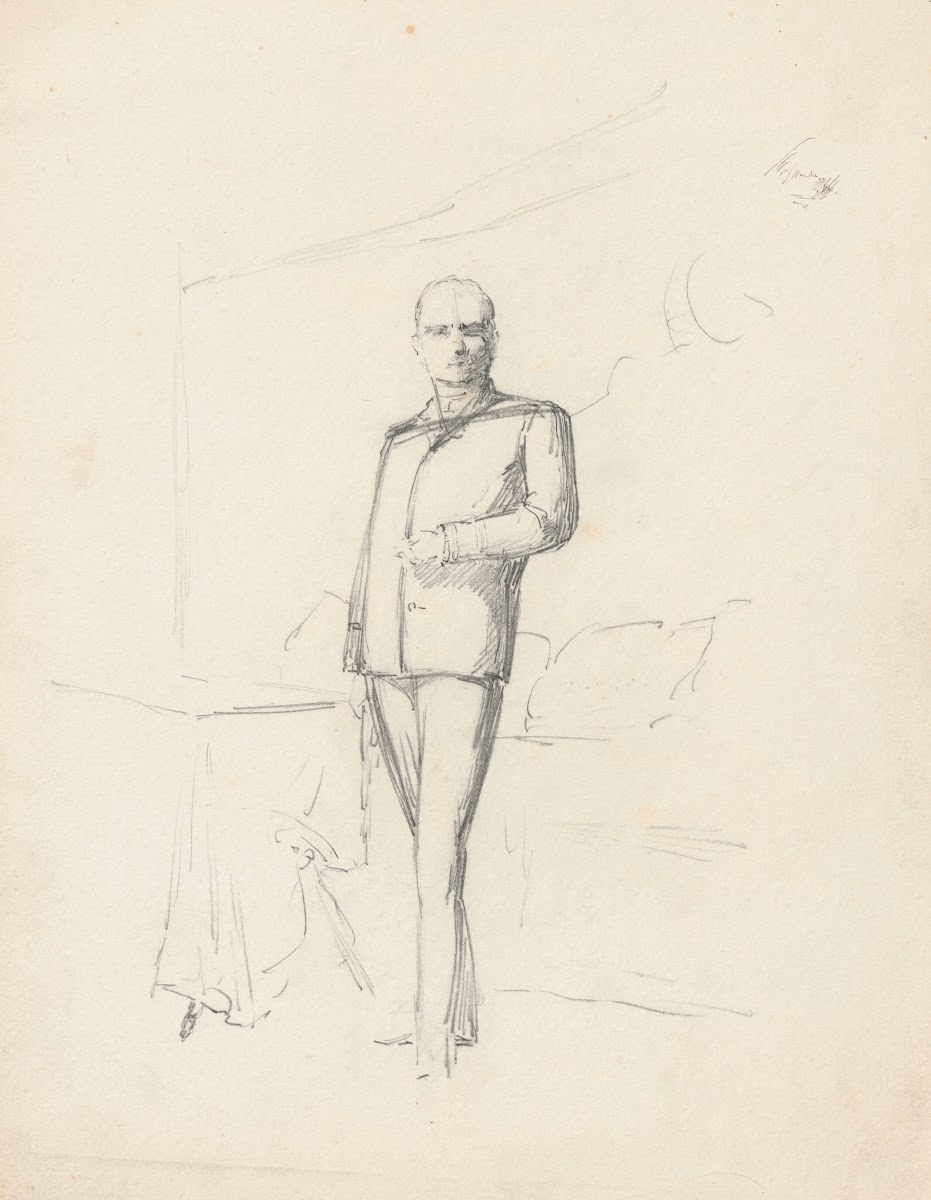 Sketch for Antoni Bohdanowiczs portrait 1888