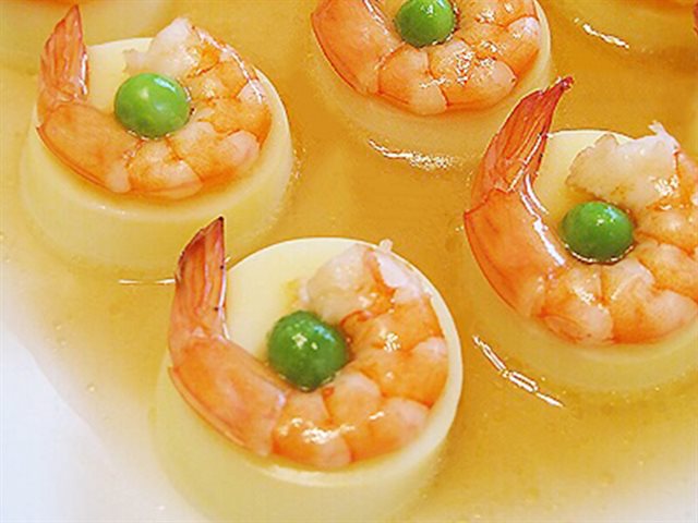 Đậu Hũ Trứng Hấp Tôm Đậu Hà Lan
