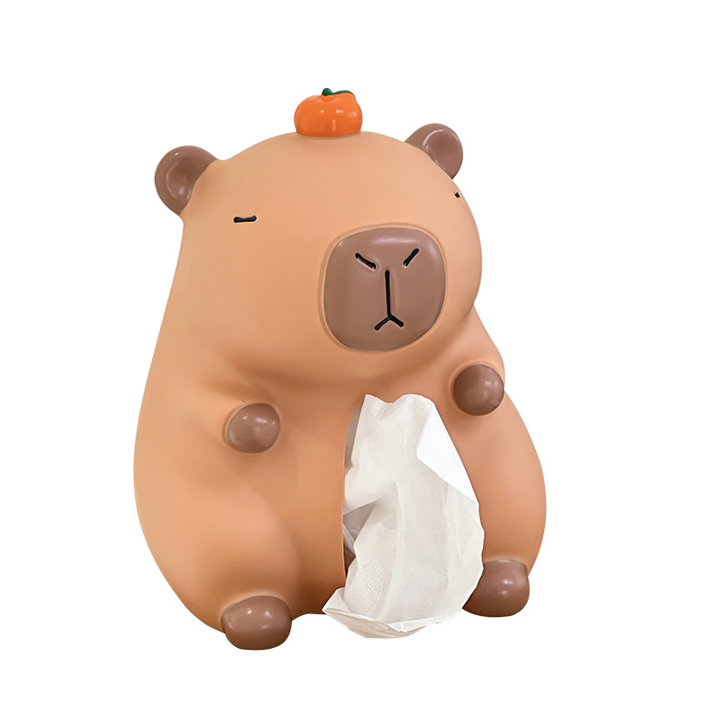 Paper towel box, Capybara design, plastic
