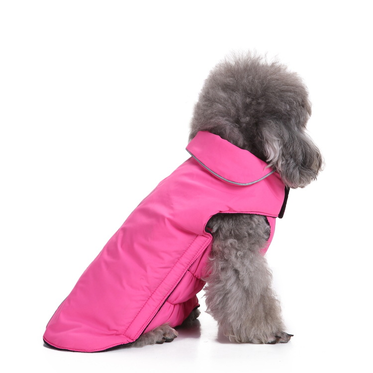 Padded dog coat with reversible option