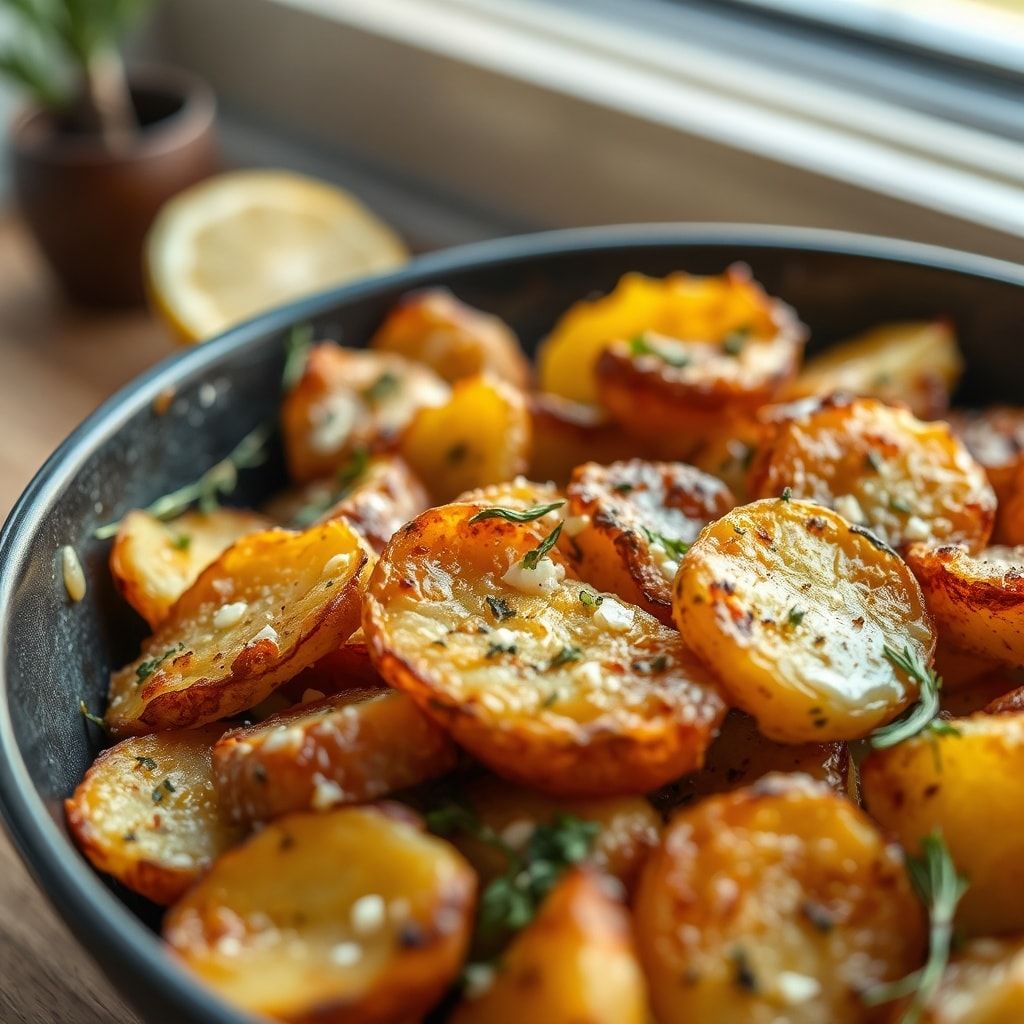 Crispy Greek Lemon Potatoes Oven Roasted to Perfection (Easy Weeknight Side)