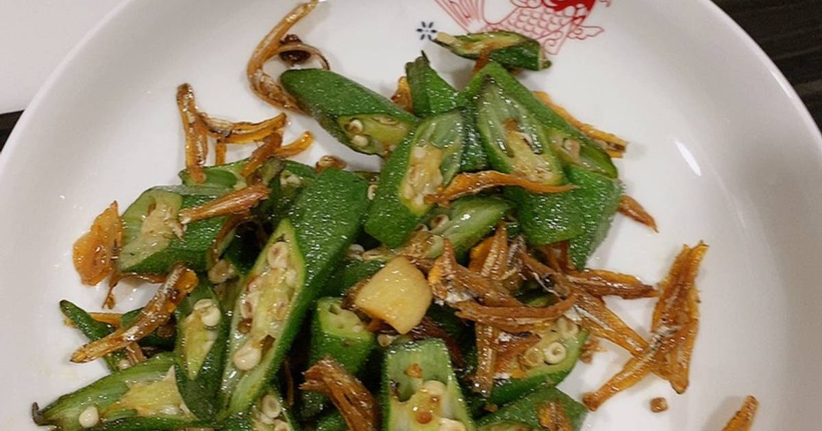 Đậu bắp xào cá khô👍🏻