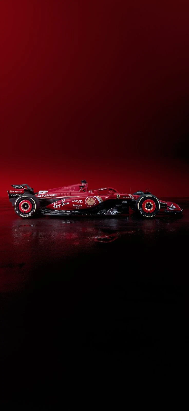 Ferrari Formula One Racing Car - Automotive Studio Photography iPhone Wallpaper (736x1593)