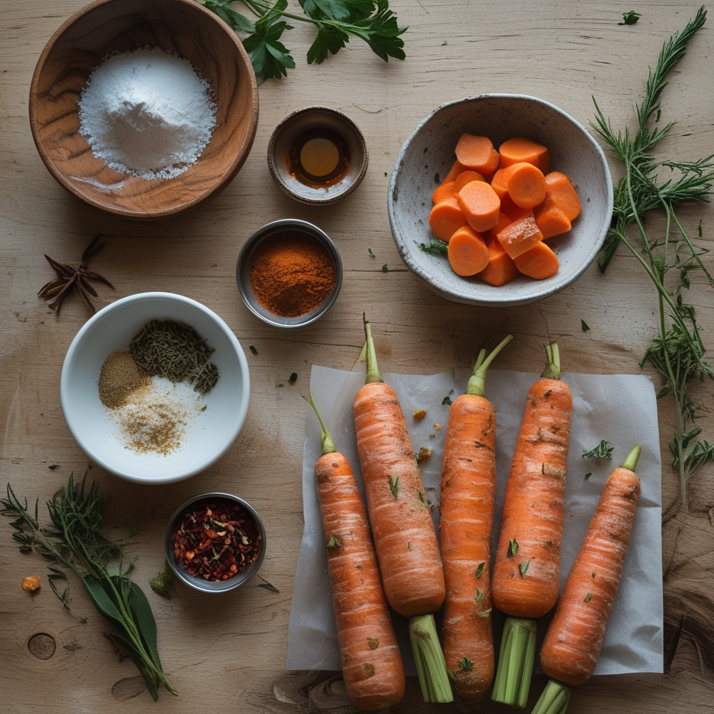 Ingredients for Honey Butter Roasted Carrots | Easy Homemade Side Dish