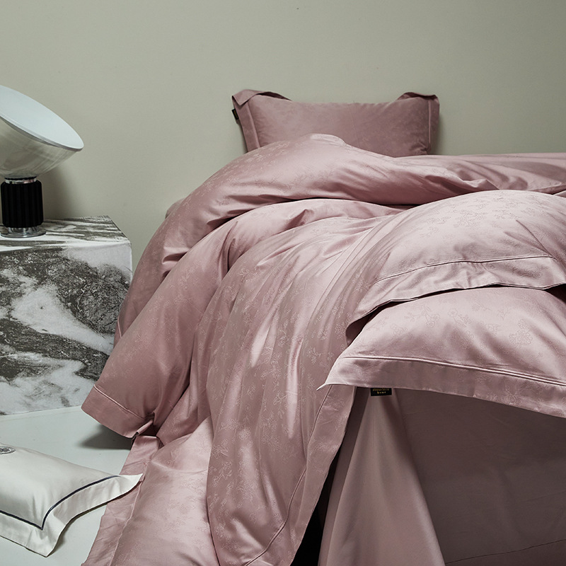 Long-staple cotton bedding, 4-piece, jacquard